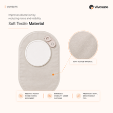 VIVOELITE 1 Pc Colostomy/Ileostomy Convex Opaque Bag