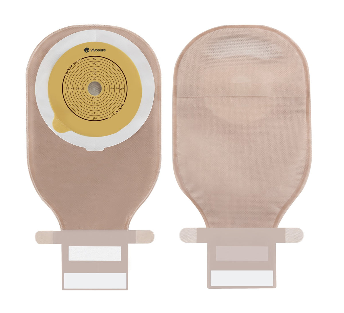 VIVOCARE 1 Pc Colostomy/Ileostomy Flat Opaque Bag
